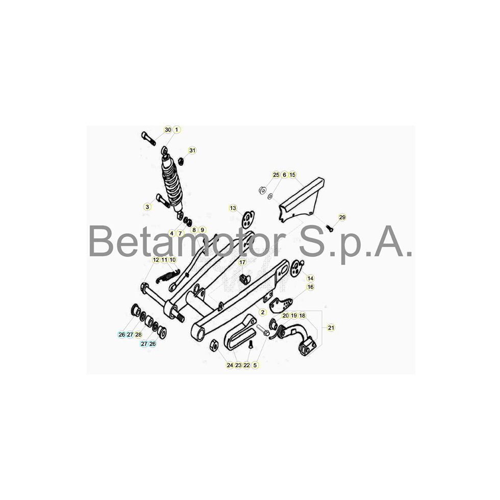Beta EVO80 Junior 22 Schwingarm/Federbein Ersatzteile